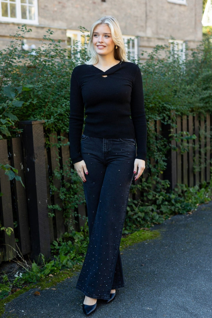 Taylor Embellished Washed Black | Bukser | Smuk - Dameklær på nett