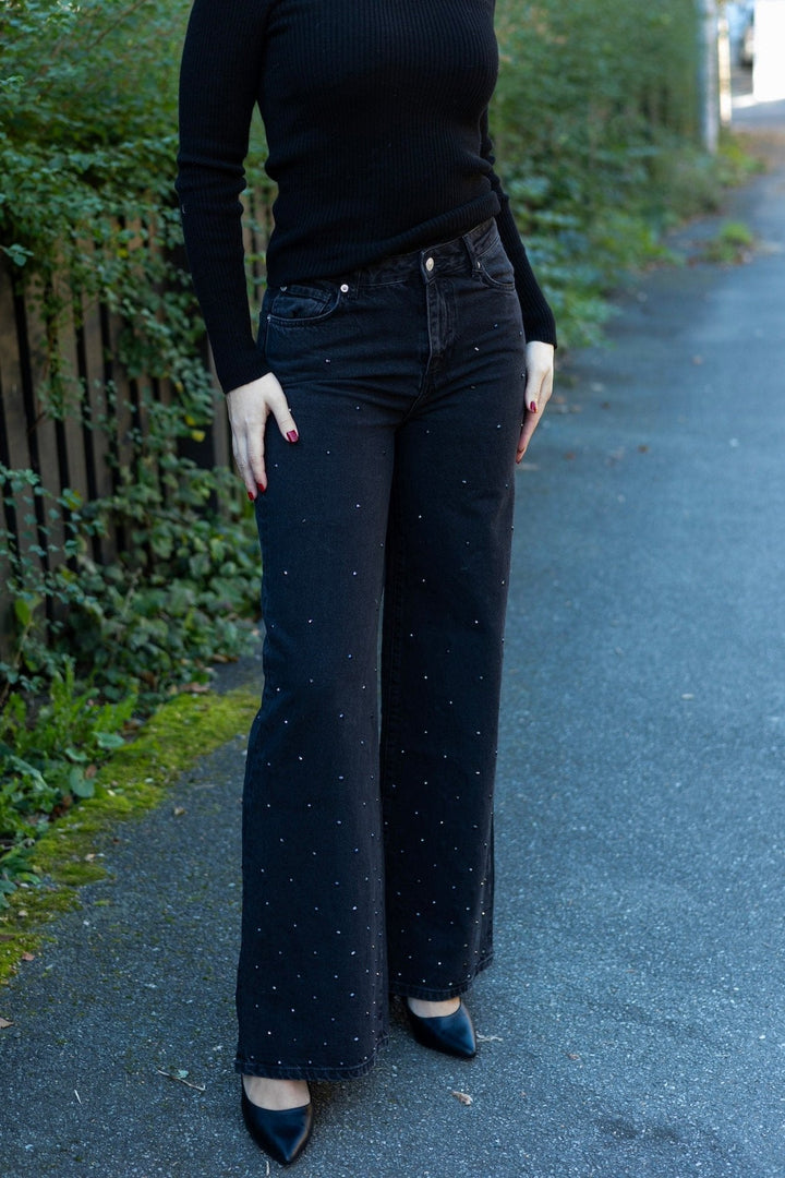 Taylor Embellished Washed Black | Bukser | Smuk - Dameklær på nett