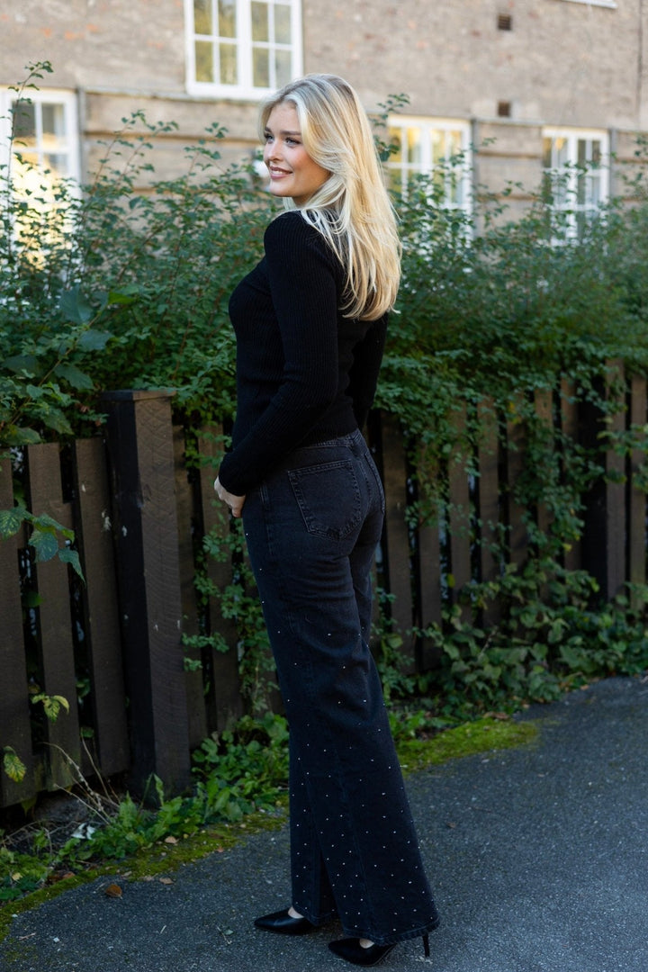 Taylor Embellished Washed Black | Bukser | Smuk - Dameklær på nett