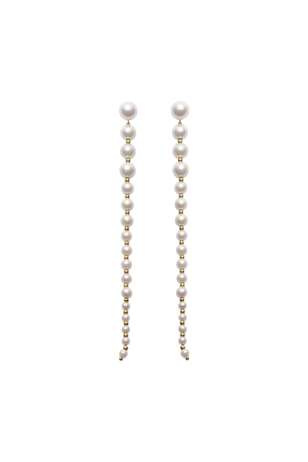 The Long Pearl Earrings Cream | Accessories | Smuk - Dameklær på nett