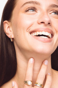 The Small Triangle Hoops Gold
