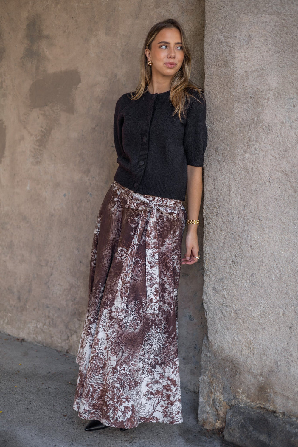 Tiger Midi Skirt Choco | Skjørt | Smuk - Dameklær på nett