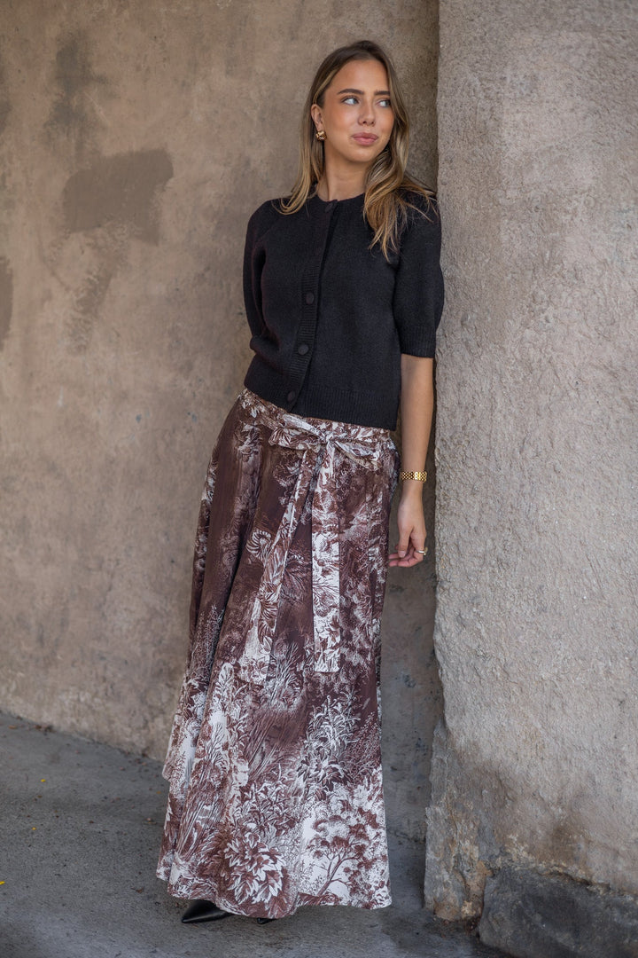 Tiger Midi Skirt Choco | Skjørt | Smuk - Dameklær på nett
