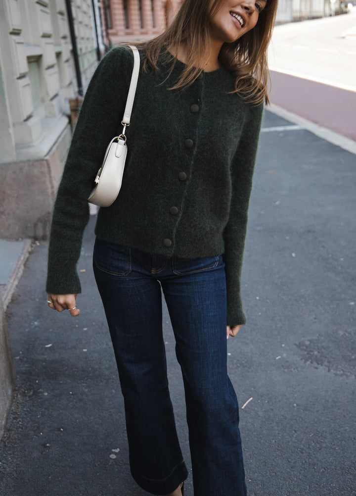 Ulla Mohair Cardigan Harvest Green | Genser | Smuk - Dameklær på nett