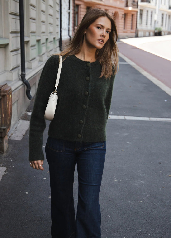 Ulla Mohair Cardigan Harvest Green | Genser | Smuk - Dameklær på nett