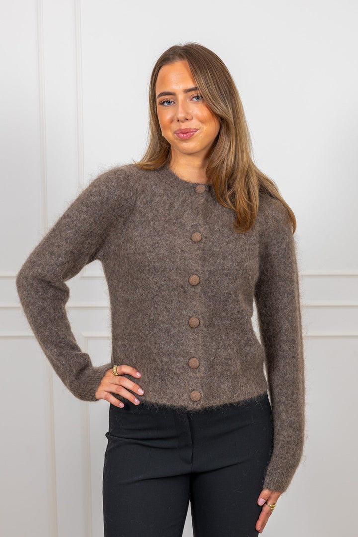 Ulla Mohair Cardigan Taupe | Genser | Smuk - Dameklær på nett