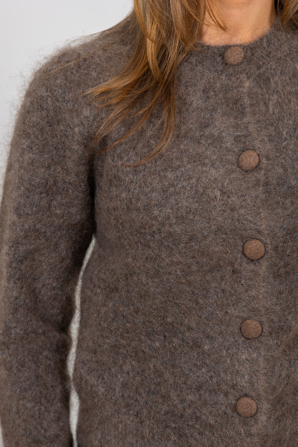 Ulla Mohair Cardigan Taupe | Genser | Smuk - Dameklær på nett