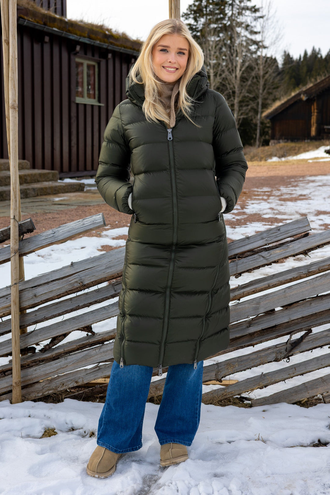 Val Cenis Long Dark Green | Yttertøy | Smuk - Dameklær på nett