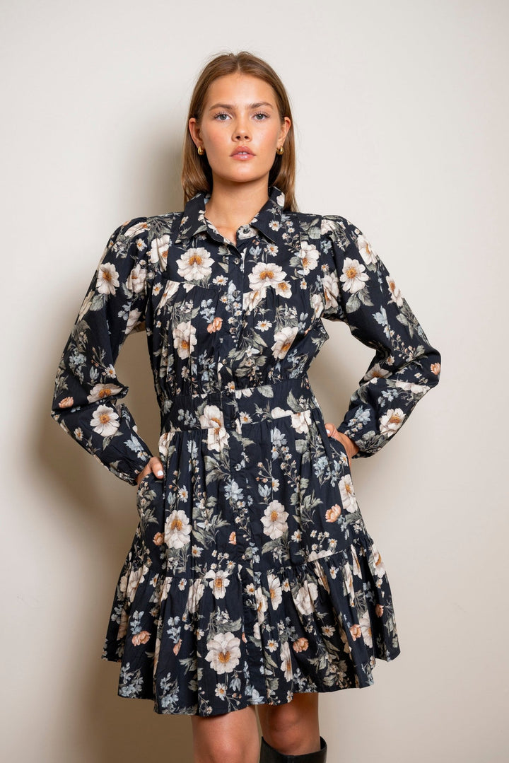 Vicky Dress Antique Black Poplin | Kjoler | Smuk - Dameklær på nett