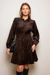 Vicky Dress Dark Mocha Corduroy