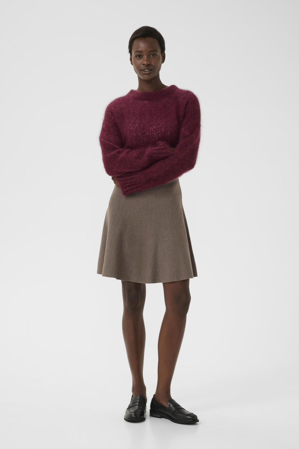 Vikes Skirt Mink Melange | Skjørt | Smuk - Dameklær på nett