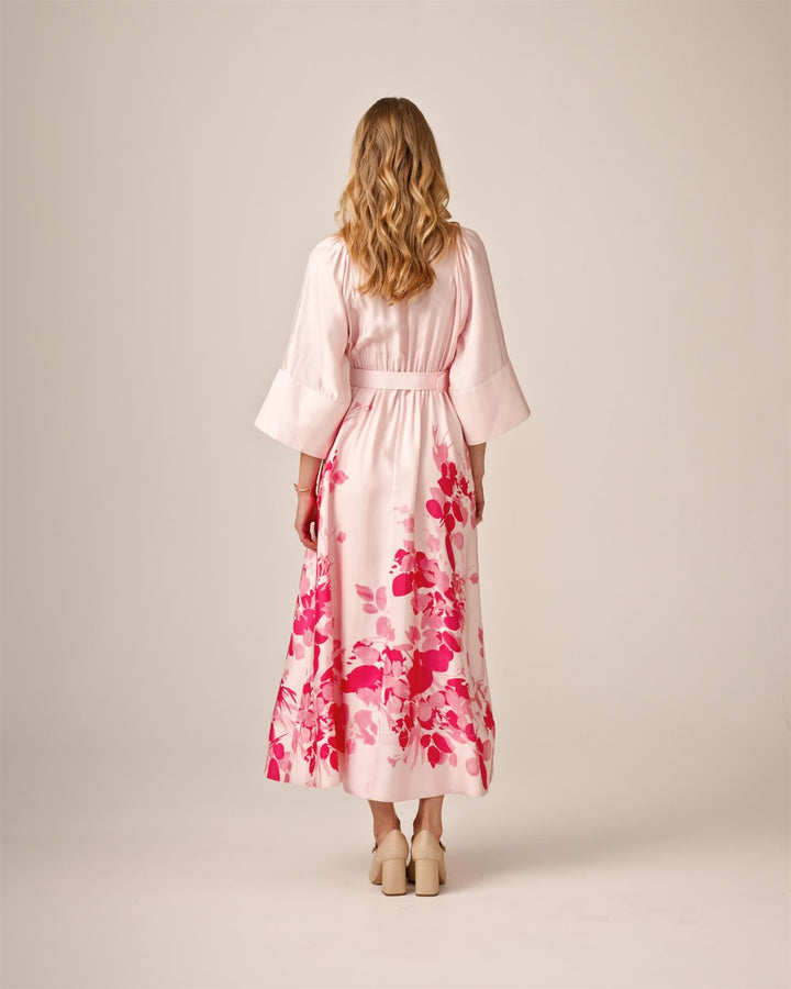 Viscose Collared Dress Pink Field | Kjoler | Smuk - Dameklær på nett
