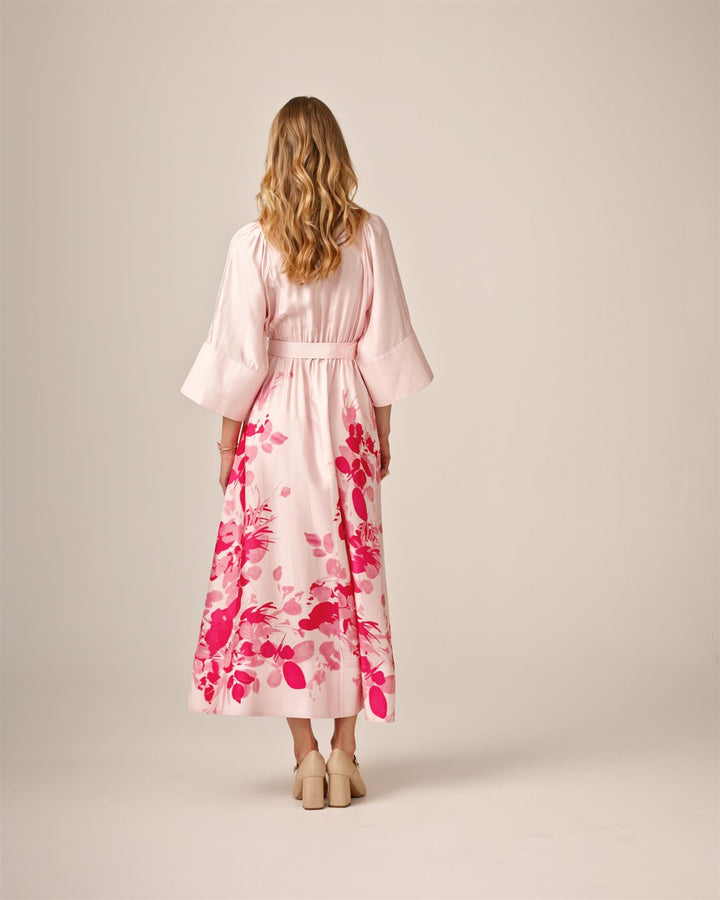 Viscose Collared Dress Pink Field | Kjoler | Smuk - Dameklær på nett