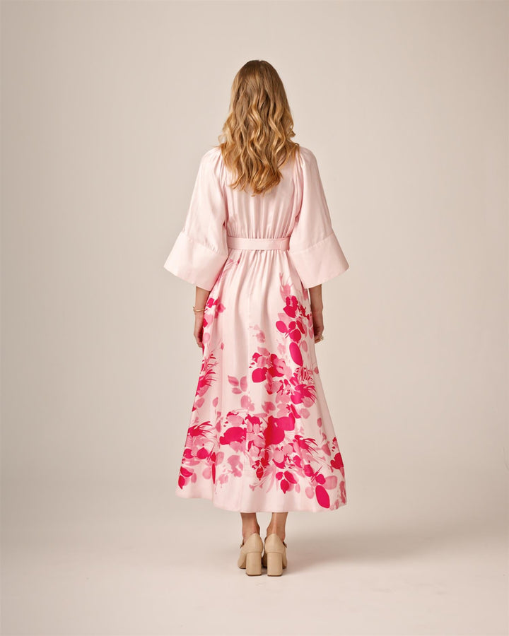 Viscose Collared Dress Pink Field | Kjoler | Smuk - Dameklær på nett