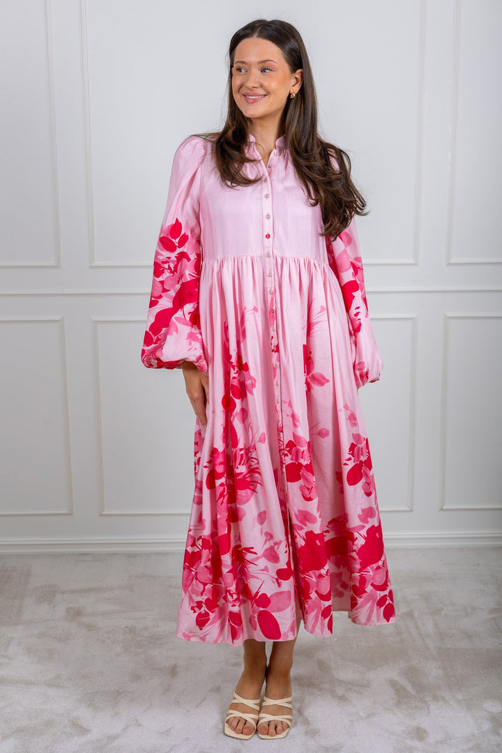 Viscose Relaxed Dress Pink Field | Kjoler | Smuk - Dameklær på nett