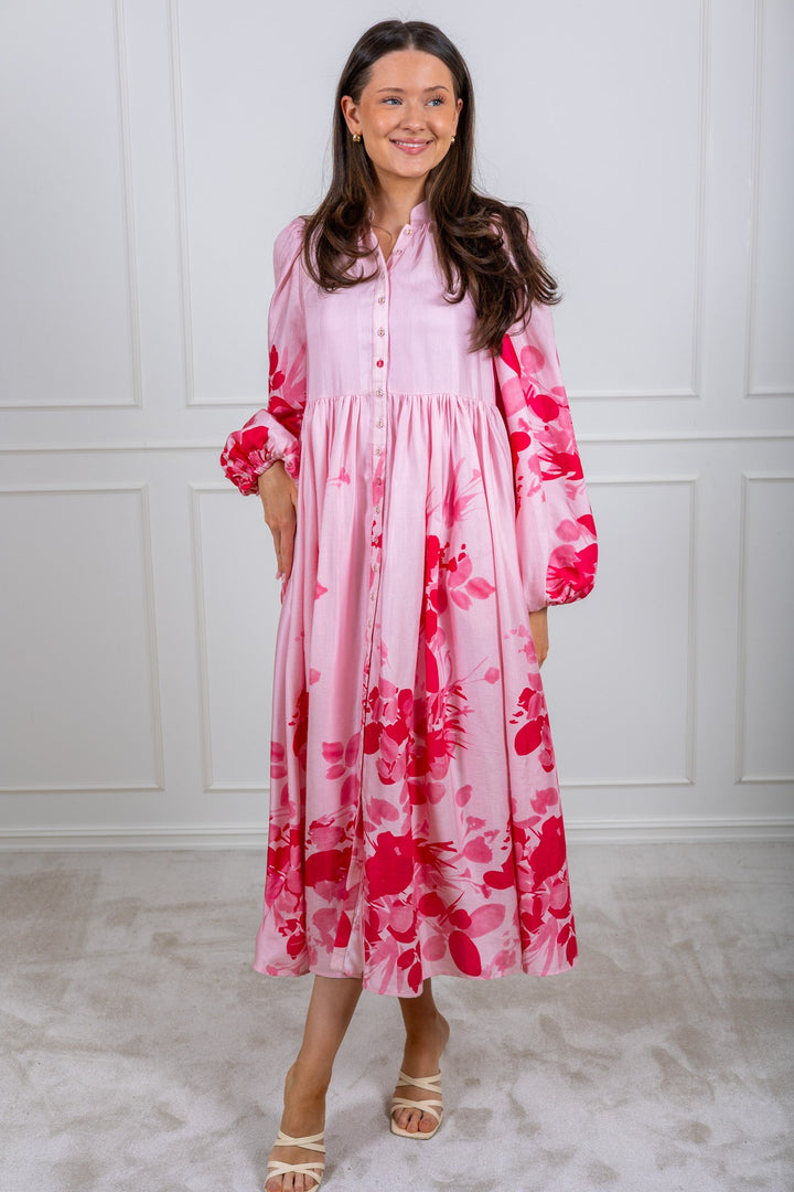 Viscose Relaxed Dress Pink Field | Kjoler | Smuk - Dameklær på nett