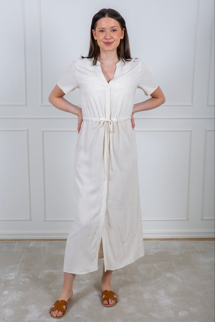 Viva - Damina Ss Ankle Sun Dress Sandshell | Kjoler | Smuk - Dameklær på nett