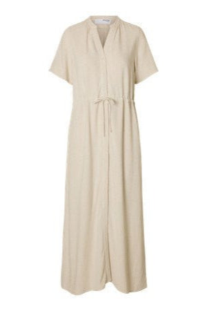 Viva - Damina Ss Ankle Sun Dress Sandshell | Kjoler | Smuk - Dameklær på nett