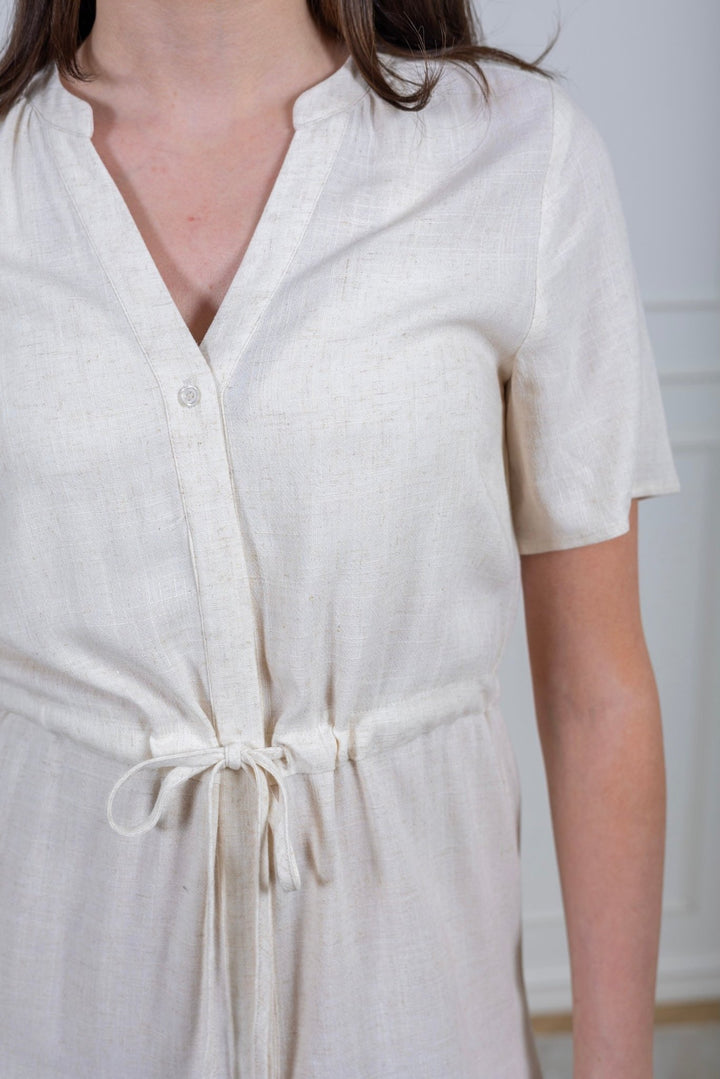 Viva - Damina Ss Ankle Sun Dress Sandshell | Kjoler | Smuk - Dameklær på nett