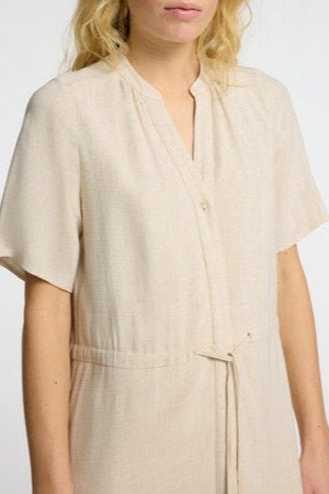 Viva - Damina Ss Ankle Sun Dress Sandshell | Kjoler | Smuk - Dameklær på nett