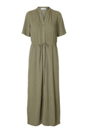 Viva - Damina Ss Ankle Sun Dress Vetiver | Kjoler | Smuk - Dameklær på nett