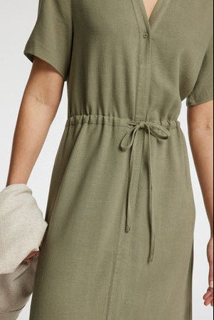 Viva - Damina Ss Ankle Sun Dress Vetiver | Kjoler | Smuk - Dameklær på nett