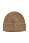 Wool Ribbed Beanie Warm Khaki
