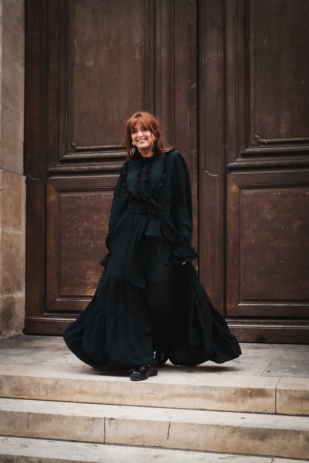 Wow Party Frill Dress Dark Green | Kjoler | Smuk - Dameklær på nett