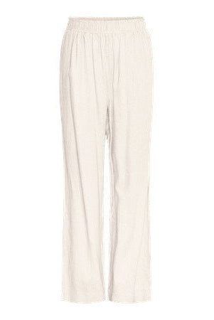 Yasflaxy Hw Linen Pant Star White | Bukser | Smuk - Dameklær på nett