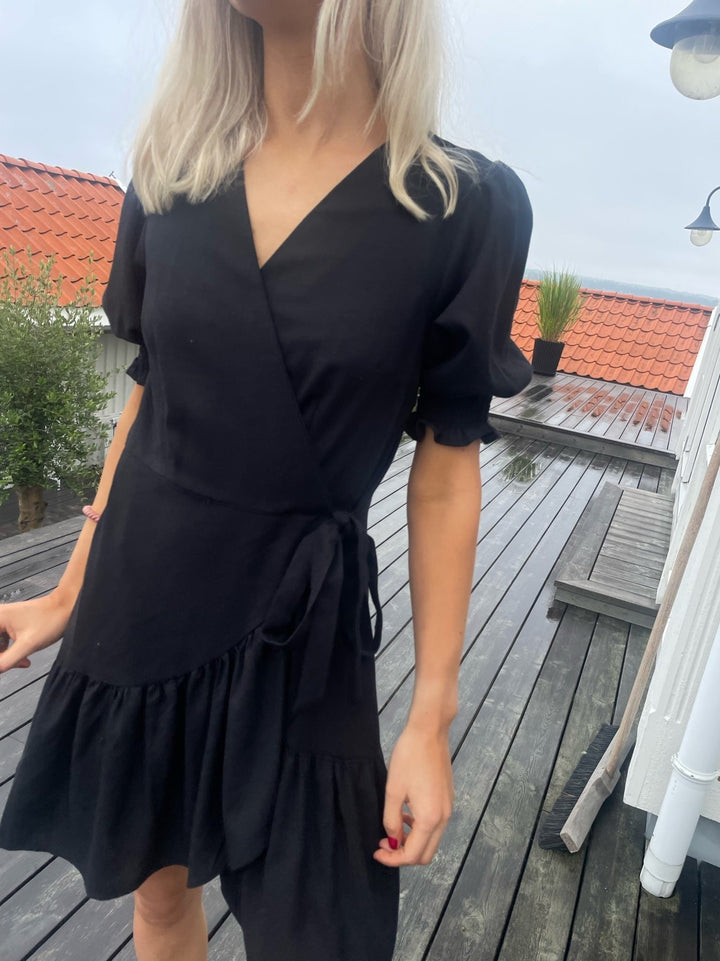 Yasflaxy Ss Wrap Dress Black | Kjoler | Smuk - Dameklær på nett
