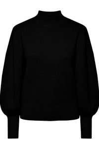 Fonny Ls Knit Pullover Black