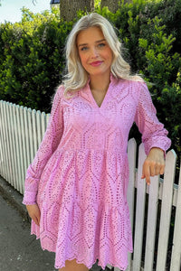 Yasholi Ls Dress Pastel Lavender