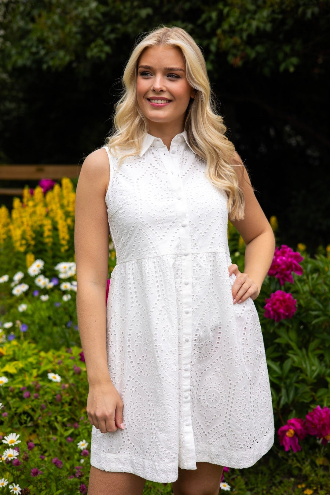 Yasholi Sl Shirt Dress Star White | Kjoler | Smuk - Dameklær på nett