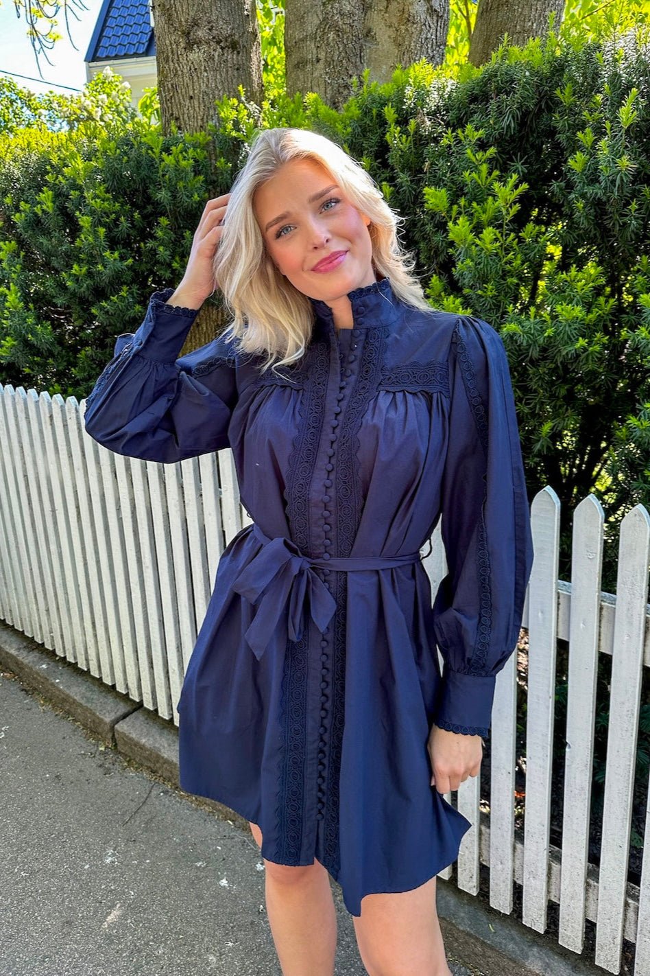 Yaspagira Ls High Neck Dress Navy Blazer | Kjoler | Smuk - Dameklær på nett