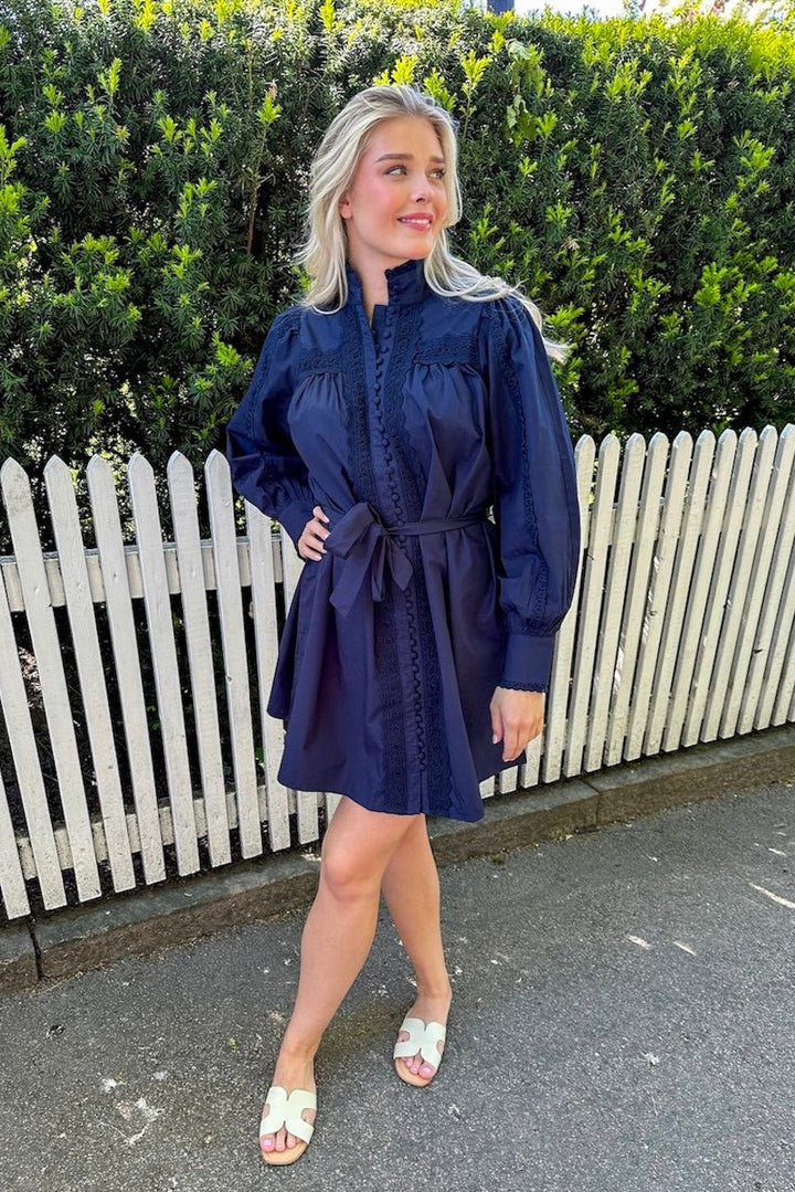 Yaspagira Ls High Neck Dress Navy Blazer | Kjoler | Smuk - Dameklær på nett