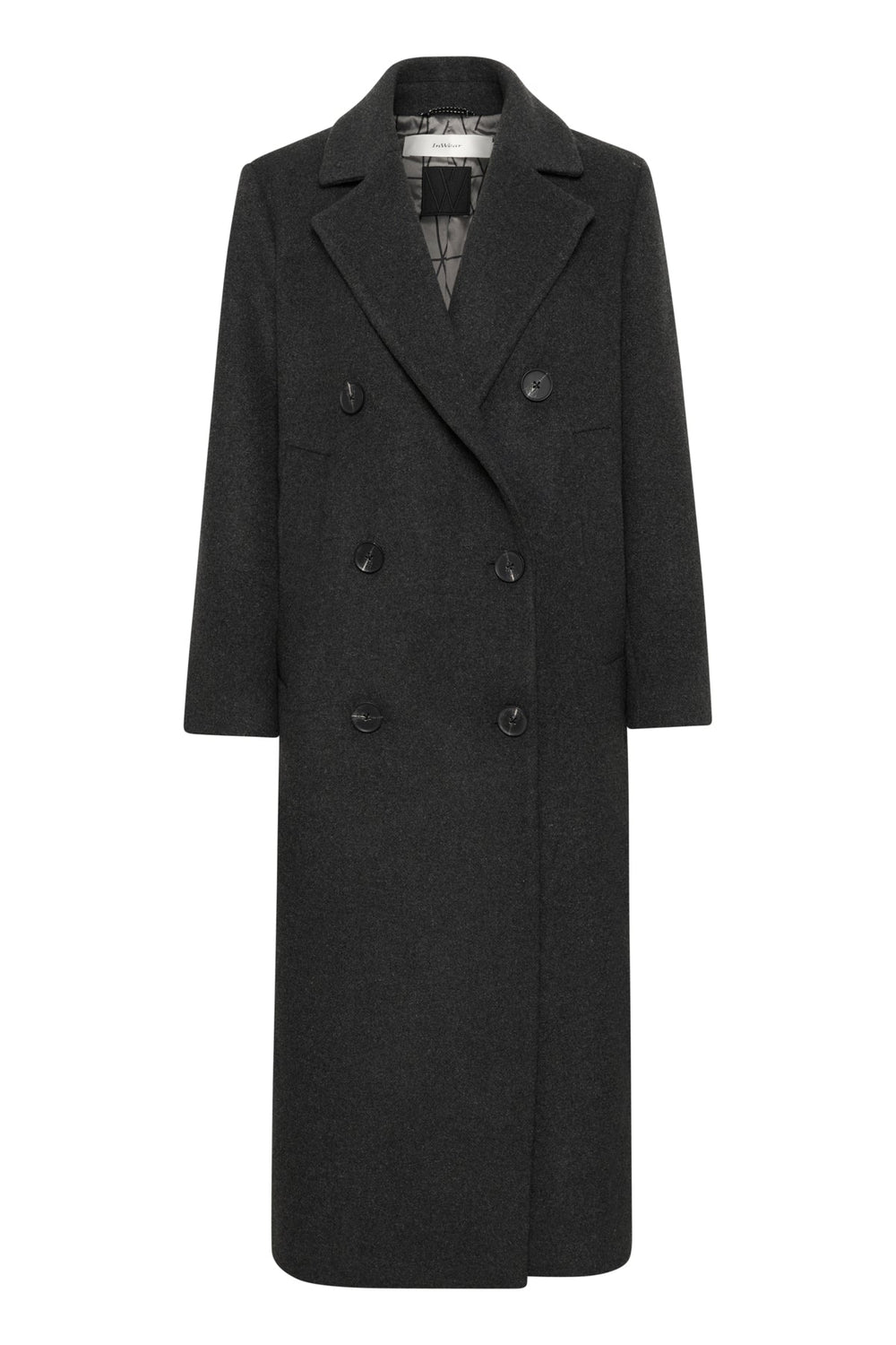 Yunahiw Long Coat Dark Grey Melange | Yttertøy | Smuk - Dameklær på nett