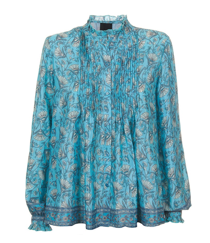 Aya Blouse Turquoise | Skjorter og bluser | Smuk - Dameklær på nett