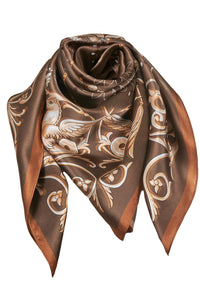 Lola Silk Scarf Brown