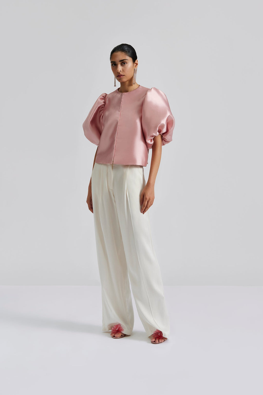 Cleo Pouf Sleeve Blouse Blush | Skjorter og bluser | Smuk - Dameklær på nett
