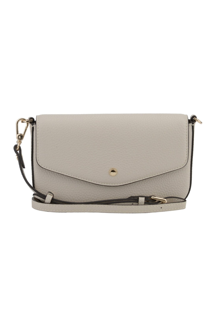 Cowhide leather clutch bag beige | Accessories | Smuk - Dameklær på nett