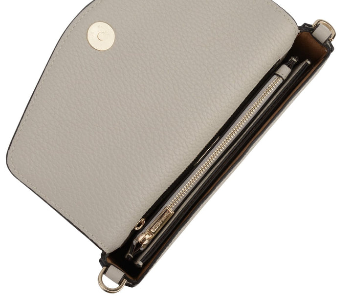 Cowhide leather clutch bag beige | Accessories | Smuk - Dameklær på nett