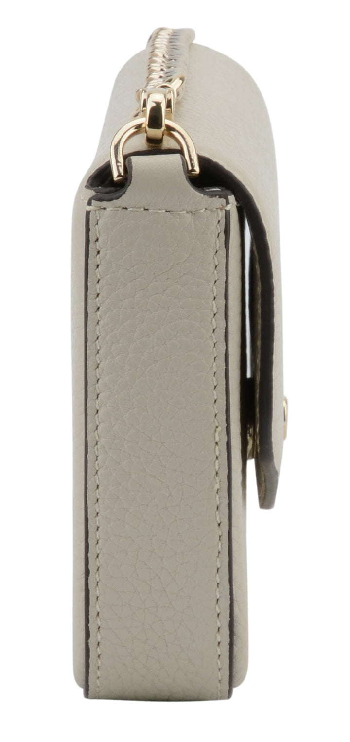 Cowhide leather clutch bag beige | Accessories | Smuk - Dameklær på nett