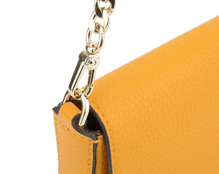Cowhide leather clutch bag safran | Accessories | Smuk - Dameklær på nett