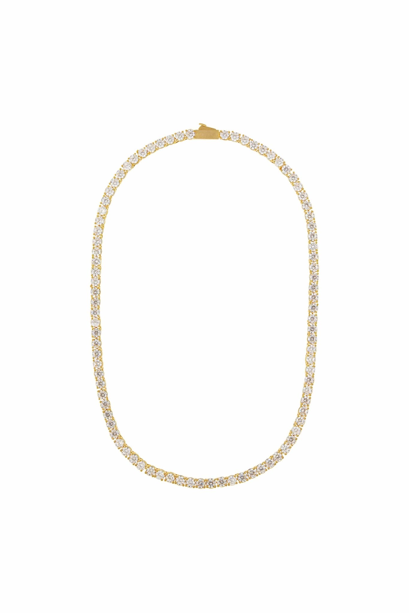 Crystal Cup Chain Necklace Pale Gold