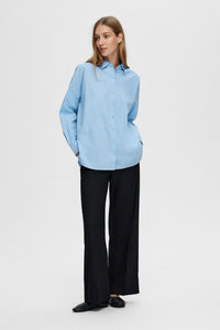 Dina-Sanni Ls Shirt Cashmere Blue