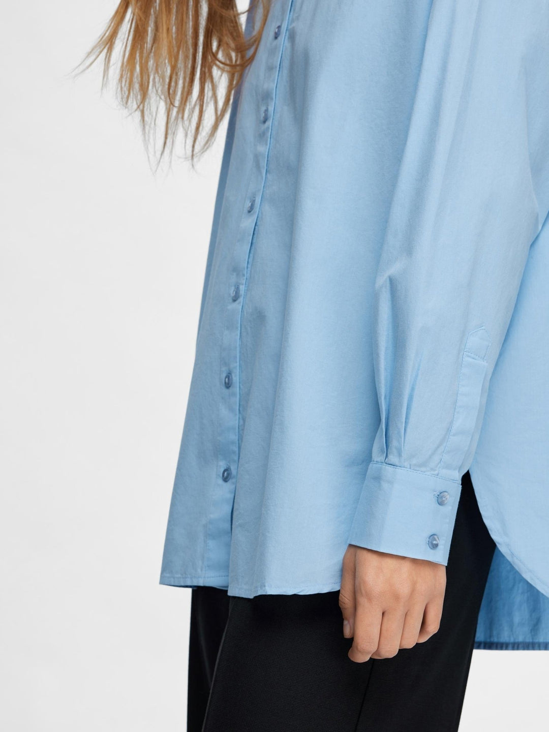 Dina-Sanni Ls Shirt Cashmere Blue | Skjorter og bluser | Smuk - Dameklær på nett