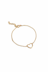 Organic Heart Bracelets Gold
