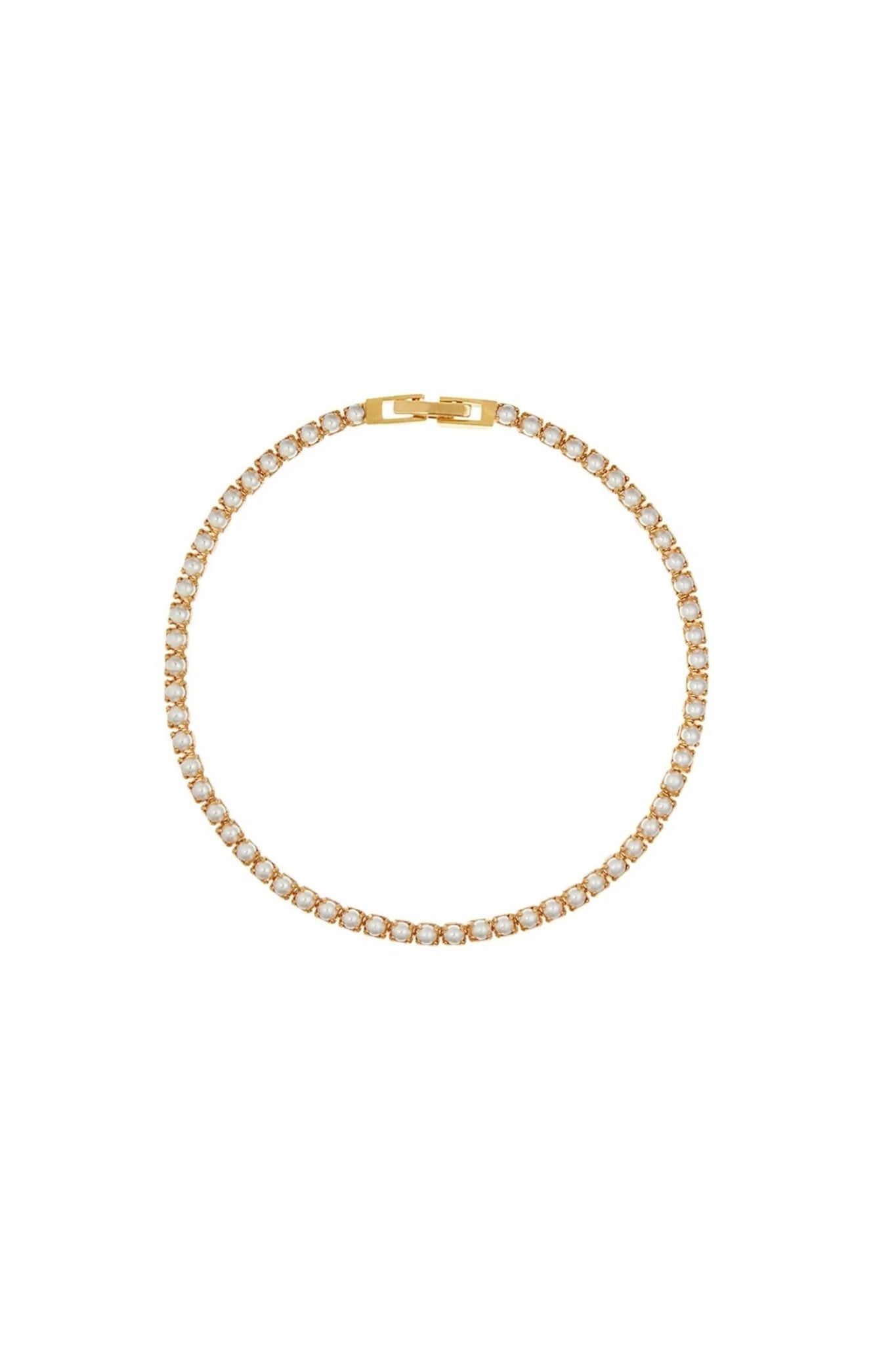 Pearl Tennis Bracelet Pale Gold main image 1