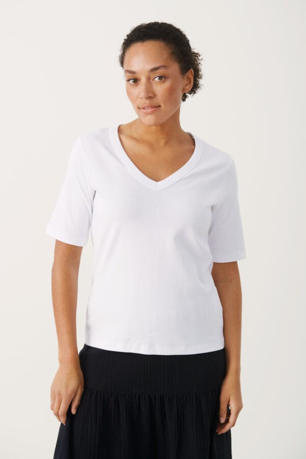 Ratansapw T-Shirt - Bright White | Topper | Smuk - Dameklær på nett