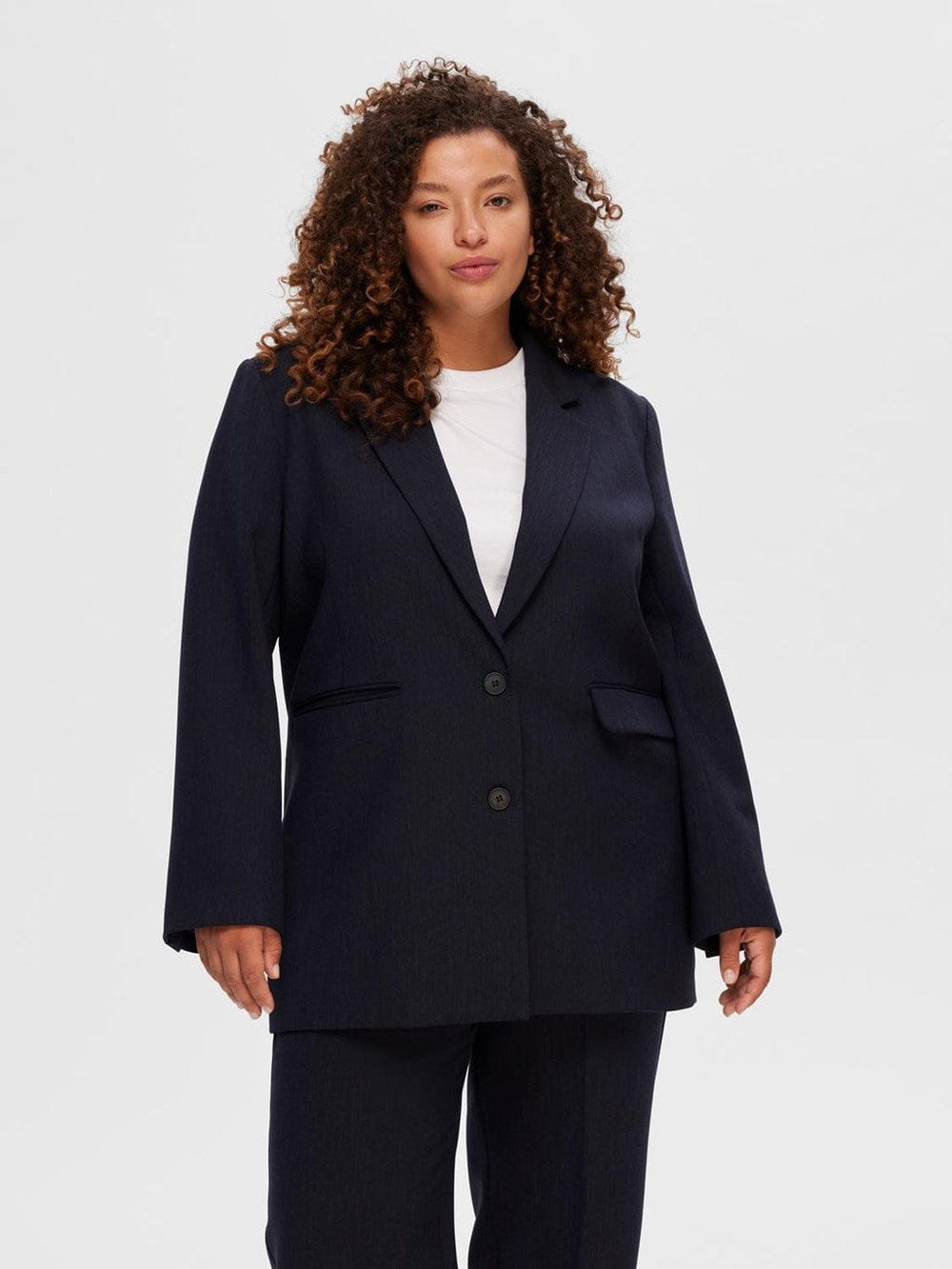 Rita Ls Relaxed Blazer Dark Sapphire Melange | Blazer | Smuk - Dameklær på nett